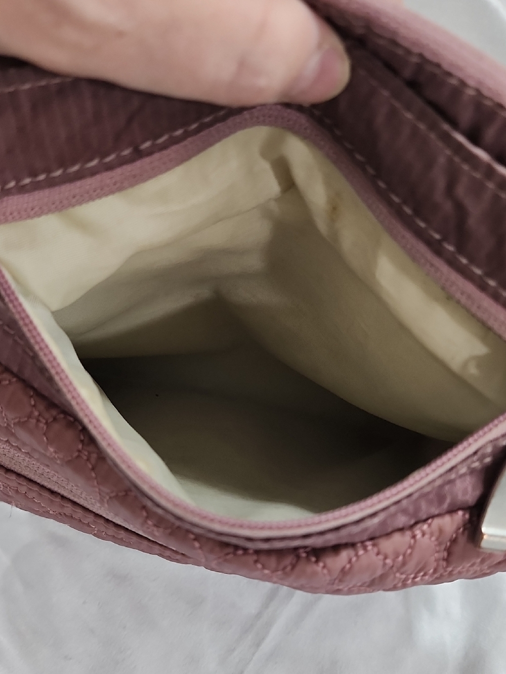 Sherpani Jagle (Jag Le or Jagle) Adjustable Nylon Crossbody Purse. RFID. Mauve. - Picture 8 of 14